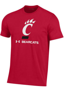 Under Armour Cincinnati Bearcats Red Name Drop Short Sleeve T Shirt