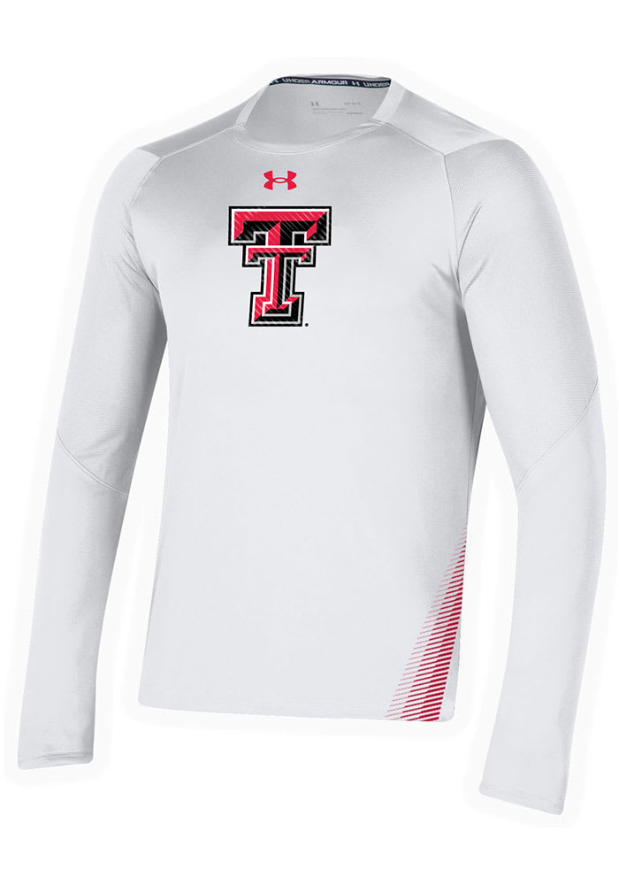 Under Armour Texas Tech Red Raiders White Sideline Training Long Sleeve T-Shirt