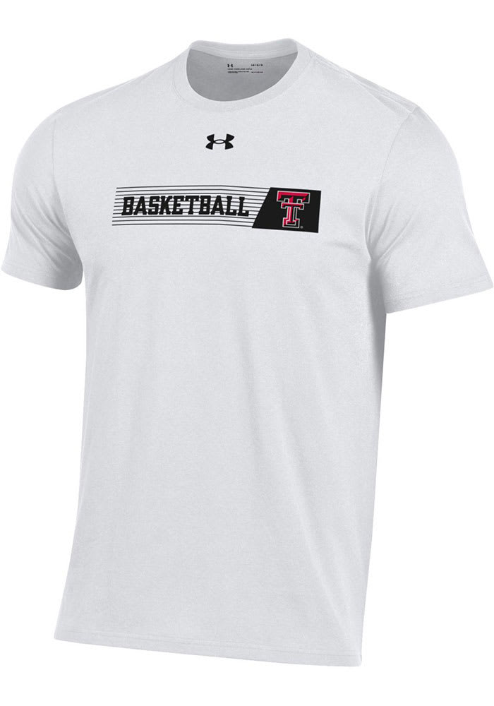 Under Armour Texas Tech Red Raiders White Sideline Basketball Short Sleeve T Shirt