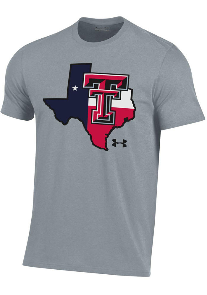Under Armour Texas Tech Red Raiders Grey State Short Sleeve T Shirt