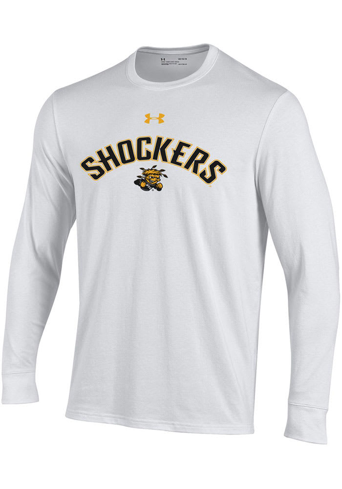 Under Armour Wichita State Shockers White Arch Mascot Long Sleeve T Shirt
