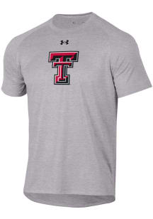 Under Armour Texas Tech Red Raiders Grey Tech Logo Short Sleeve T Shirt
