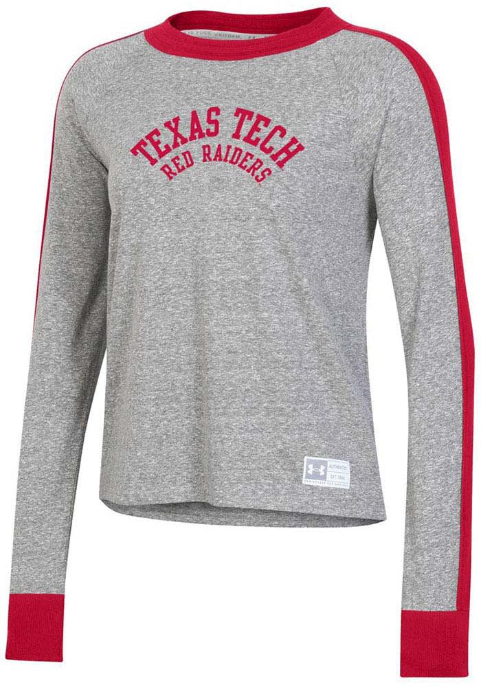 Under Armour Texas Tech Red Raiders Womens Grey Gameday LS Tee