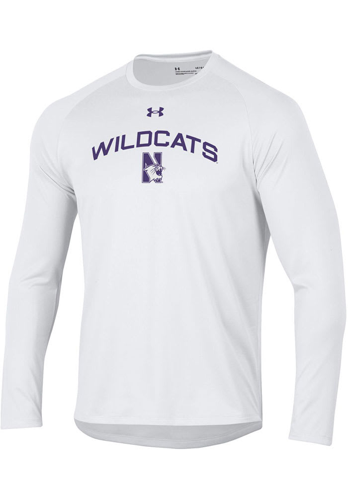 Under Armour Northwestern Wildcats White Tech Long Sleeve T-Shirt