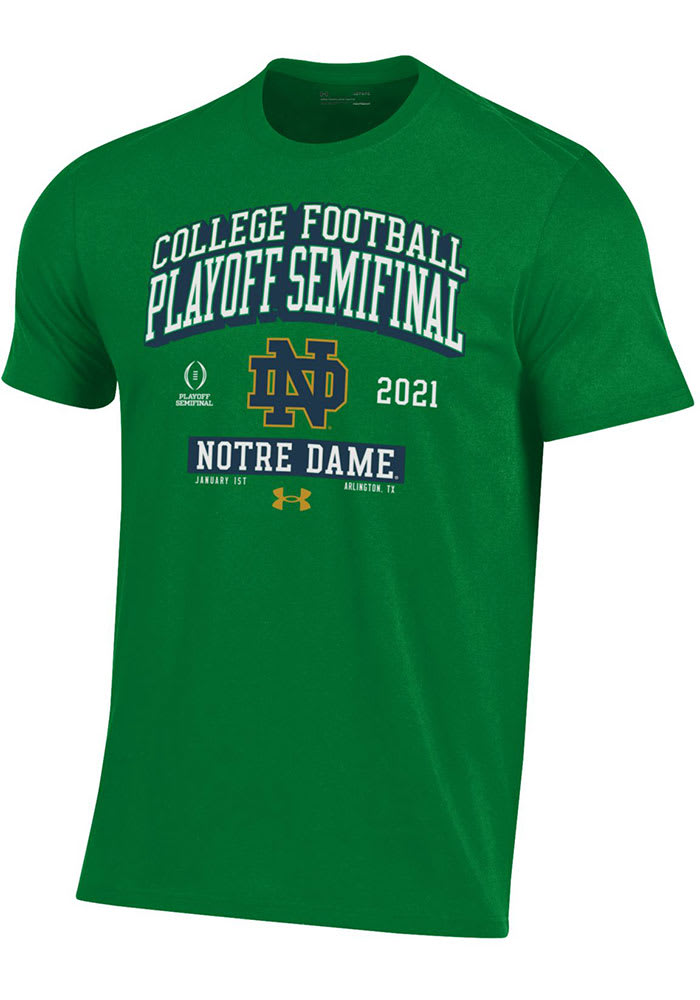 Under Armour Notre Dame Fighting Irish Green 2020 College Football Playoff Bound Short Sleeve T Shirt