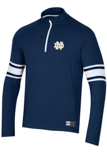 Under Armour Notre Dame Fighting Irish Mens Navy Blue Gameday Long Sleeve 1/4 Zip Pullover