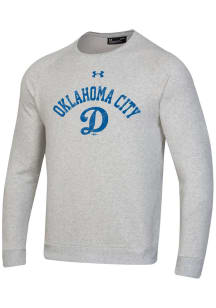 Under Armour Oklahoma City Dodgers Mens Grey Arch Name Logo Long Sleeve Crew Sweatshirt