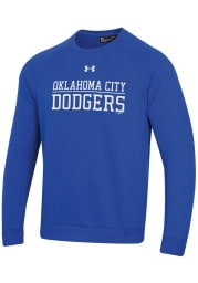 Under Armour Oklahoma City Dodgers Mens Blue Block Line Long Sleeve Crew Sweatshirt