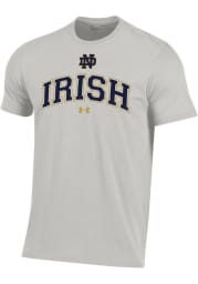 Under Armour Notre Dame Fighting Irish Grey Performance Cotton Short Sleeve T Shirt