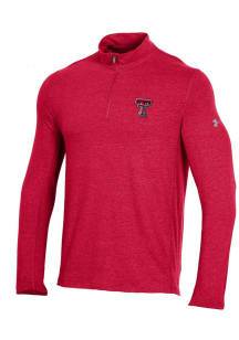Under Armour Texas Tech Red Raiders Mens Red Charged Cotton Long Sleeve 1/4 Zip Pullover