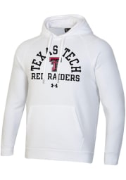Under Armour Texas Tech Red Raiders Mens White All Day Fleece Long Sleeve Hoodie