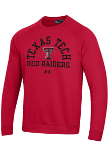 Under Armour Texas Tech Red Raiders Mens Red All Day Fleece Long Sleeve Crew Sweatshirt