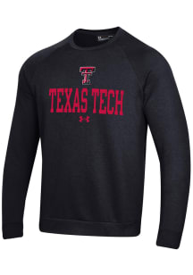 Under Armour Texas Tech Red Raiders Mens Black All Day Fleece Long Sleeve Crew Sweatshirt