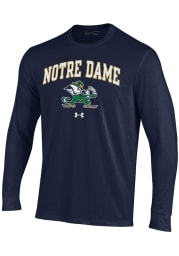 Under Armour Notre Dame Fighting Irish Mens Navy Blue All Day Fleece Long Sleeve Crew Sweatshirt