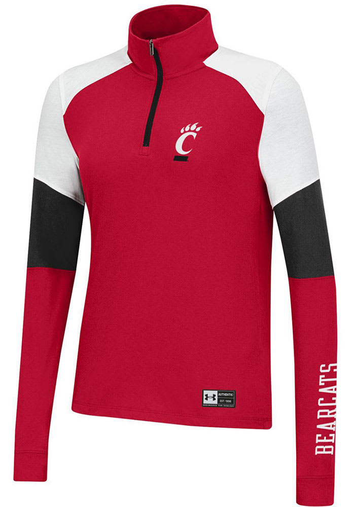 Under Armour Cincinnati Womens Red Gameday 1/4 Zip Pullover