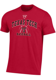 Under Armour Texas Tech Red Raiders Red Arch Baseball Short Sleeve T Shirt