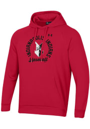 Under Armour Indianapolis Indians Mens Red All Day Hood Long Sleeve Hoodie