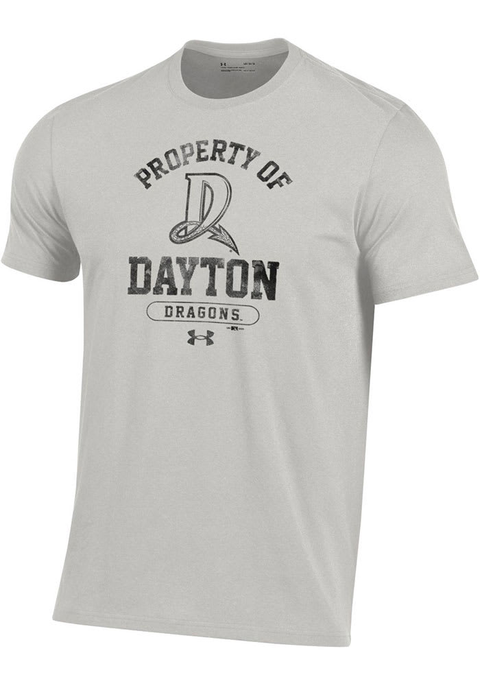 Under Armour Dayton Dragons Grey Performance Cotton Short Sleeve T Shirt