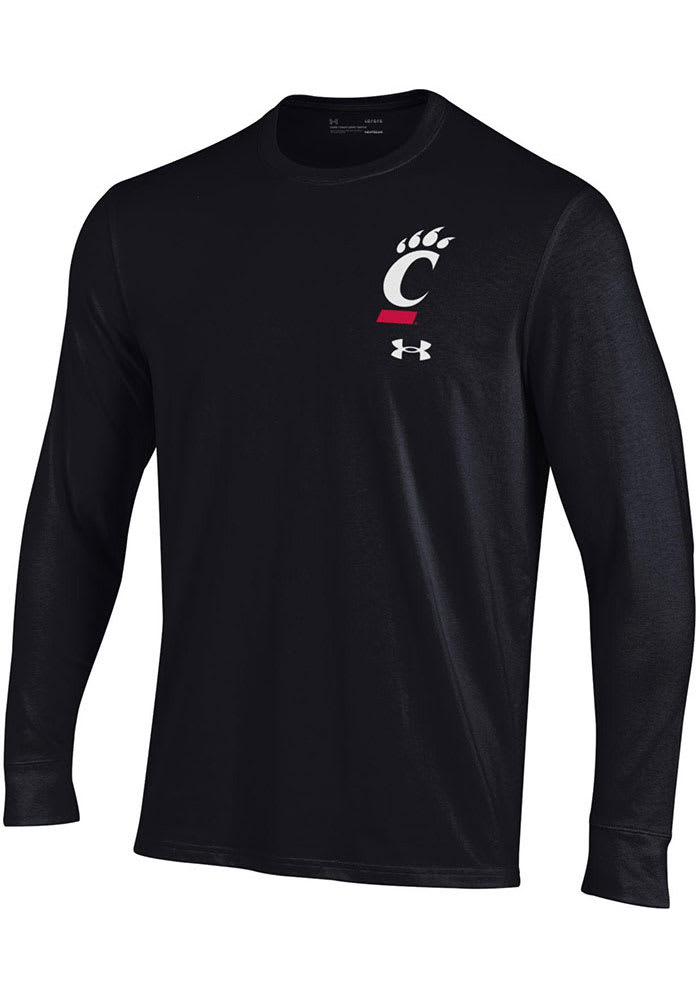 Under Armour Cincinnati Bearcats Black Primary Logo Long Sleeve T Shirt