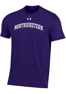 Northwestern Wildcats Purple Under Armour Performance Cotton Short Sleeve T Shirt