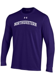 Under Armour Northwestern Wildcats Purple Performance Cotton Long Sleeve T Shirt