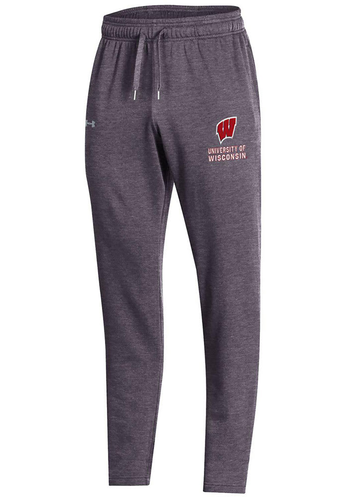 Under Armour Wisconsin Badgers Mens Grey All Day Sweatpants