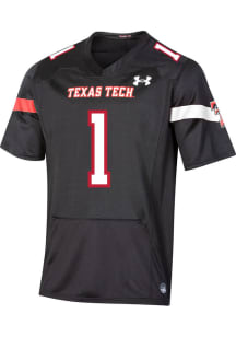 Under Armour Texas Tech Red Raiders Youth Black #1 SL Universal Replica Football Jersey