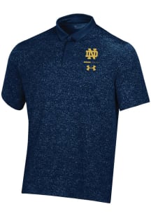 Under Armour Notre Dame Fighting Irish Mens Navy Blue Sideline Static Short Sleeve Polo