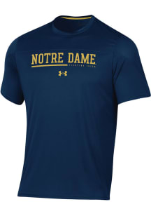 Under Armour Notre Dame Fighting Irish Navy Blue Sideline Training Short Sleeve T Shirt