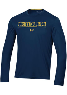 Under Armour Notre Dame Fighting Irish Navy Blue Sideline Training Long Sleeve T-Shirt