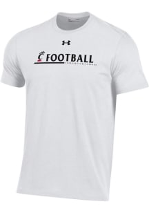 Under Armour Cincinnati Bearcats White Sideline Football Performance Short Sleeve T Shirt