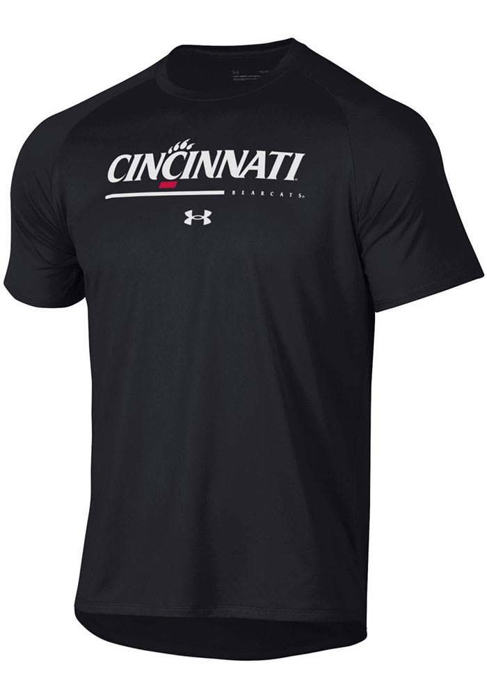 Under Armour Cincinnati Bearcats Black Sideline Training Short Sleeve T Shirt