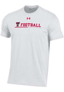 Under Armour Texas Tech Red Raiders White Sideline Football Performance Short Sleeve T Shirt