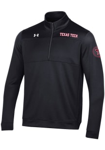 Under Armour Texas Tech Red Raiders Mens Black Sideline Universal Mid Weight Long Sleeve 1/4 Zip..