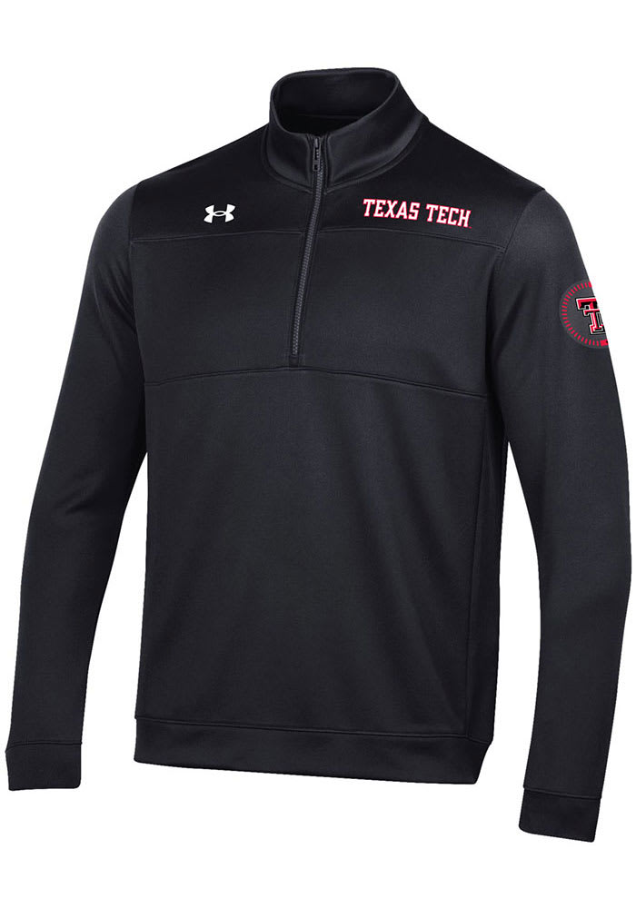 Under Armour Texas Tech Red Raiders Mens Black Sideline Universal Mid Weight Long Sleeve 1/4 Zip Pullover