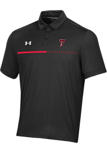 Under Armour Texas Tech Red Raiders Mens Black Sideline Title Short Sleeve Polo