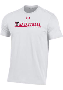 Under Armour Texas Tech Red Raiders White Sideline Basketball Performance Short Sleeve T Shirt