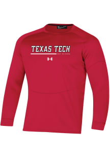 Under Armour Texas Tech Red Raiders Mens Red Sideline Armour Fleece Long Sleeve Sweatshirt