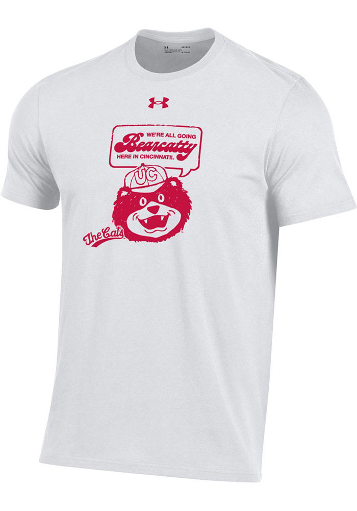 Under Armour Cincinnati Bearcats White Retro Bearcatty Short Sleeve T Shirt