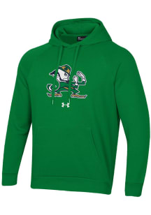 Under Armour Notre Dame Fighting Irish Mens Green All Day Fleece Long Sleeve Hoodie