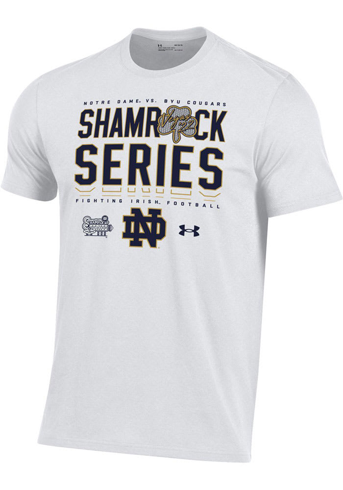 Under Armour Notre Dame Fighting Irish White ND Shamrock Series 2022 Short Sleeve T Shirt
