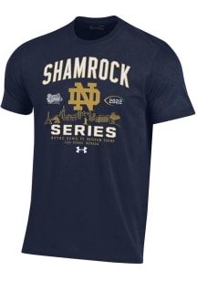 Under Armour Notre Dame Fighting Irish Navy Blue ND Shamrock Series 2022 Short Sleeve T Shirt