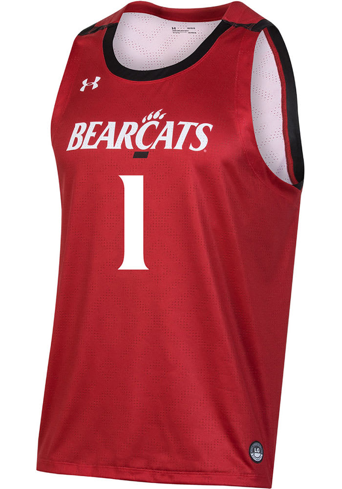1 Cincinnati Bearcats Under Armour Team Replica Basketball Jersey - White