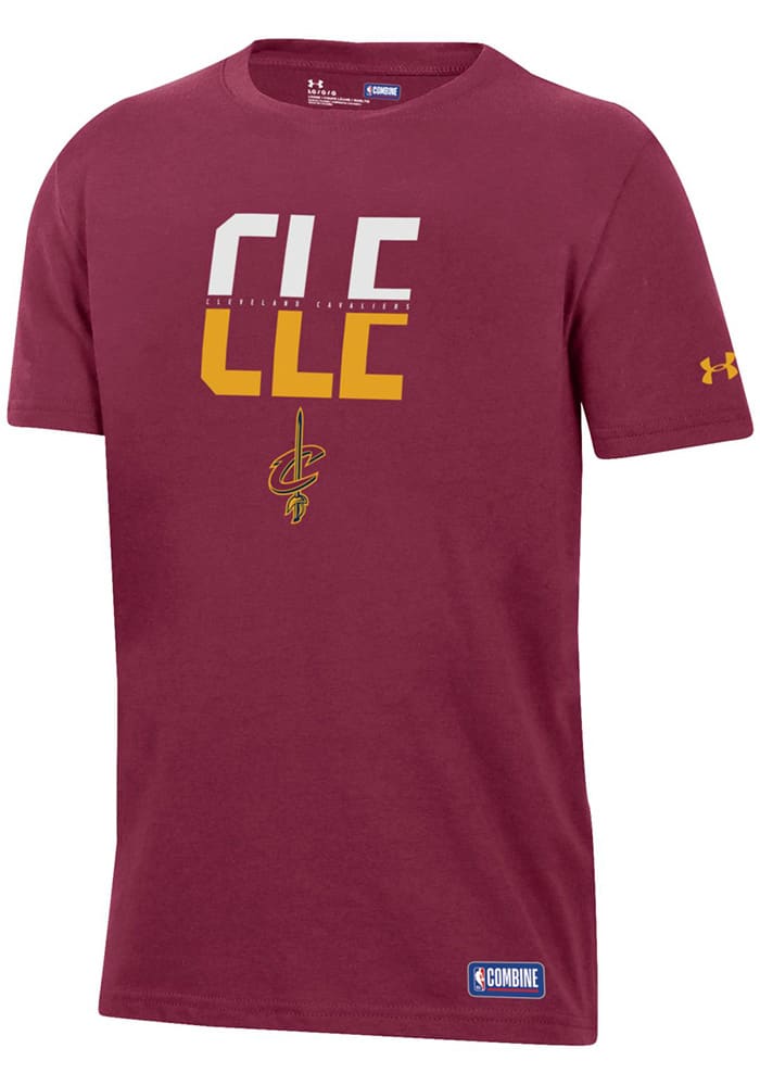 Under Armour Cleveland Cavaliers Youth Red City Abbreviation Short Sleeve T-Shirt