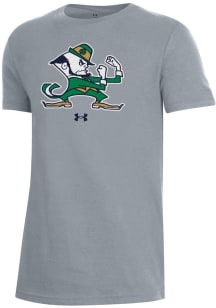 Under Armour Notre Dame Fighting Irish Youth Grey Primary logo Short Sleeve T-Shirt