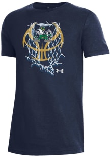 Under Armour Notre Dame Fighting Irish Youth Navy Blue Bball Net Short Sleeve T-Shirt