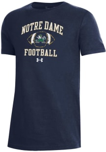 Under Armour Notre Dame Fighting Irish Youth Navy Blue Football No 1 Short Sleeve T-Shirt