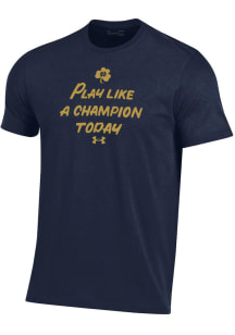 Under Armour Notre Dame Fighting Irish Navy Blue Slogan Short Sleeve T Shirt