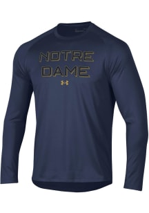 Under Armour Notre Dame Fighting Irish Navy Blue Tech Long Sleeve T-Shirt