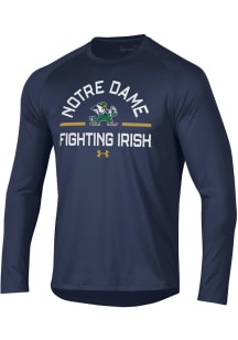Under Armour Notre Dame Fighting Irish Navy Blue Tech Long Sleeve T-Shirt